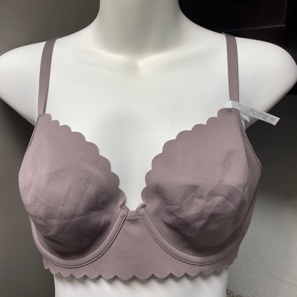NWT Aerie Real Me 36C Full Coverage Scalloped Trim Bra